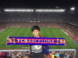 FC バルセロナの試合を観戦(ホームスタジアムのカンプ・ノウにて)