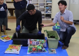 土づくりの実演