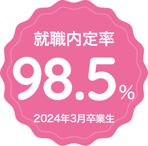 就職内定率98.5% 2024年3月卒業生